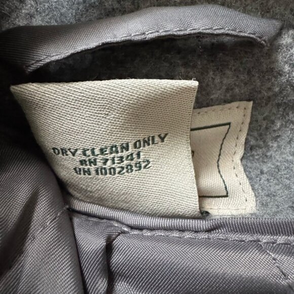 L.L. Bean 16 Classic Lambswool Peacoat, Heather Grey - Picture 5 of 6